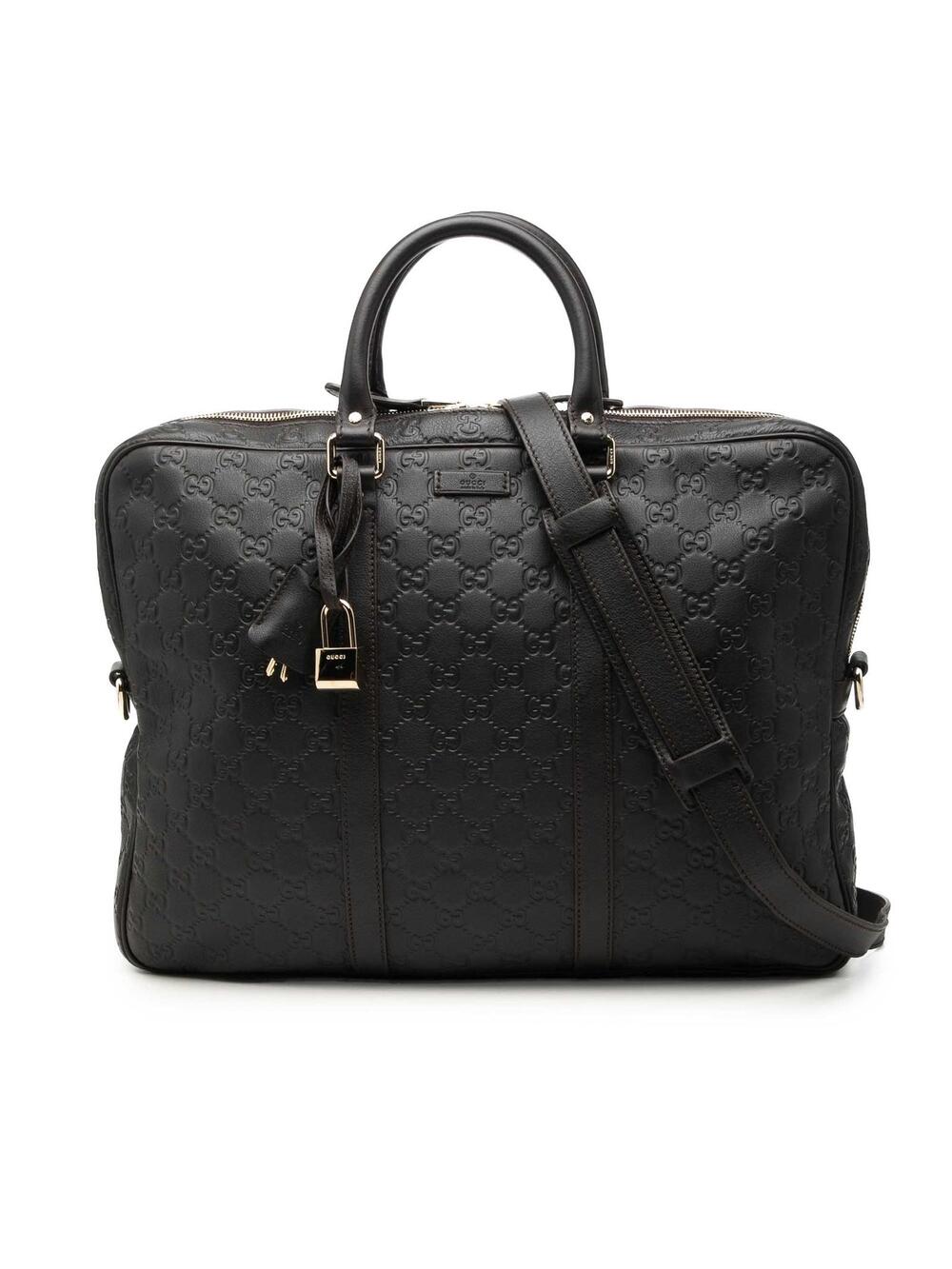 Gucci Ssima Business Bag Pre-Loved Dark #341707G75B